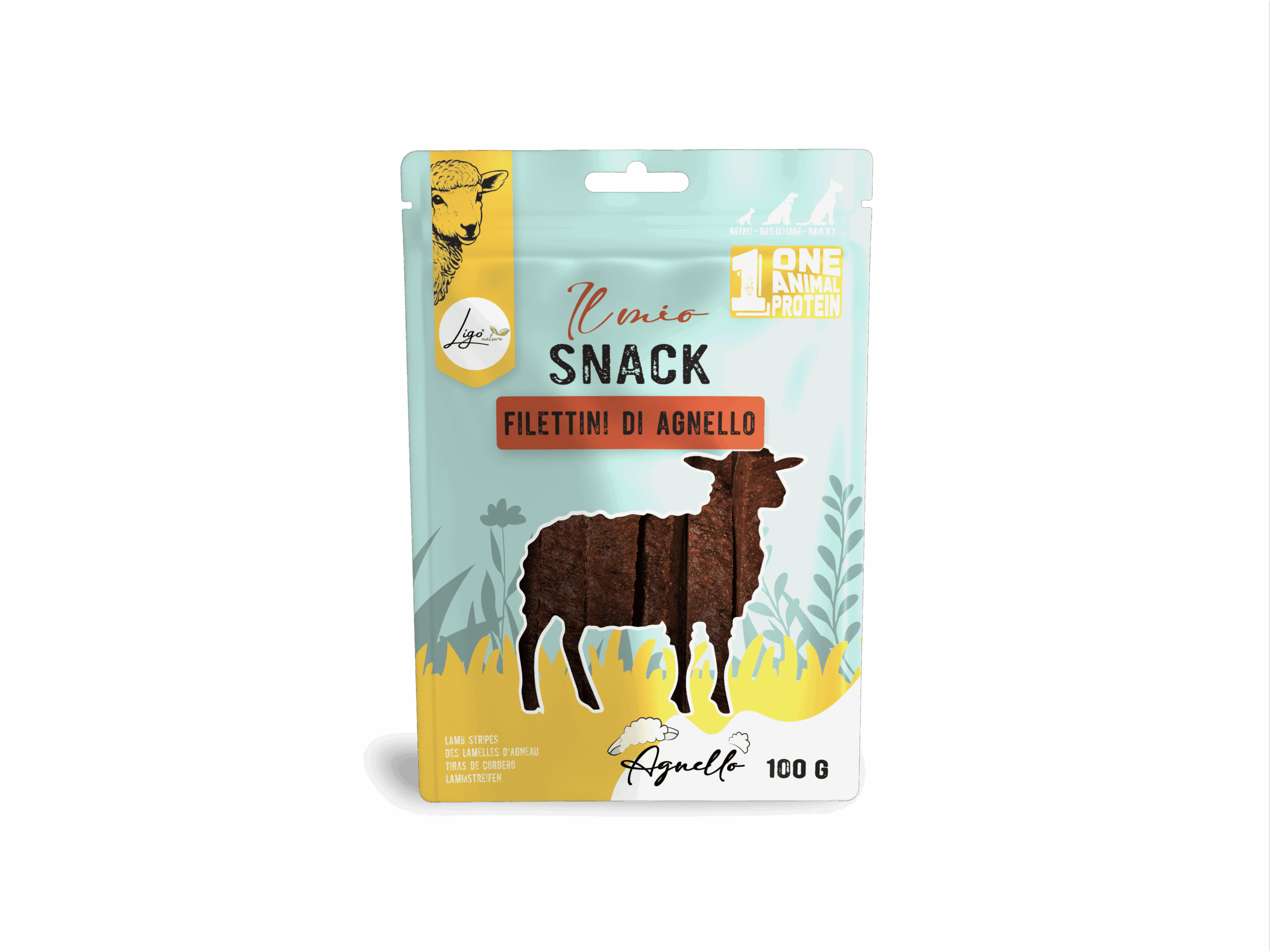 Il mio Snack SOFT Lamb Fillets 100gr ONE ANIMAL PROTEIN - Ligo Nature