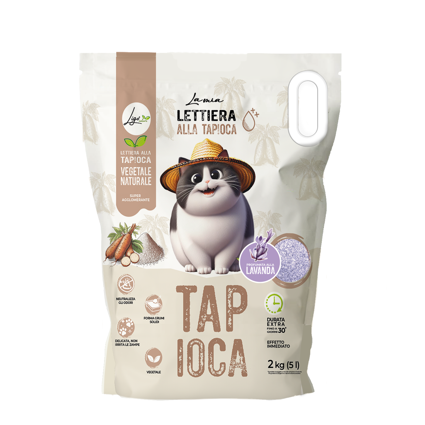 Tapioca Lavender 2KG 5L Litter - Ligo Nature