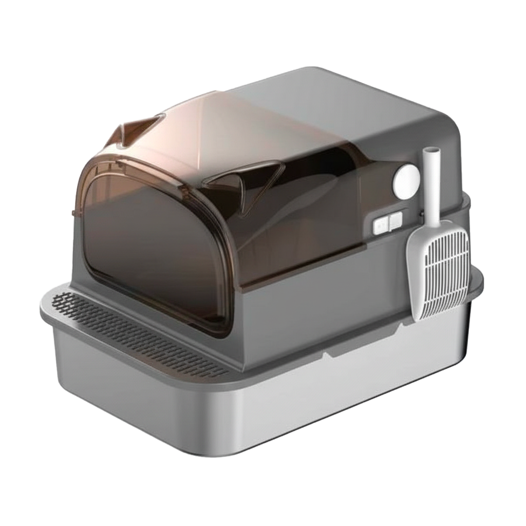 PRINCE Jumbo Anthracite XXL – Closed Steel Litter Box Ligo Nature