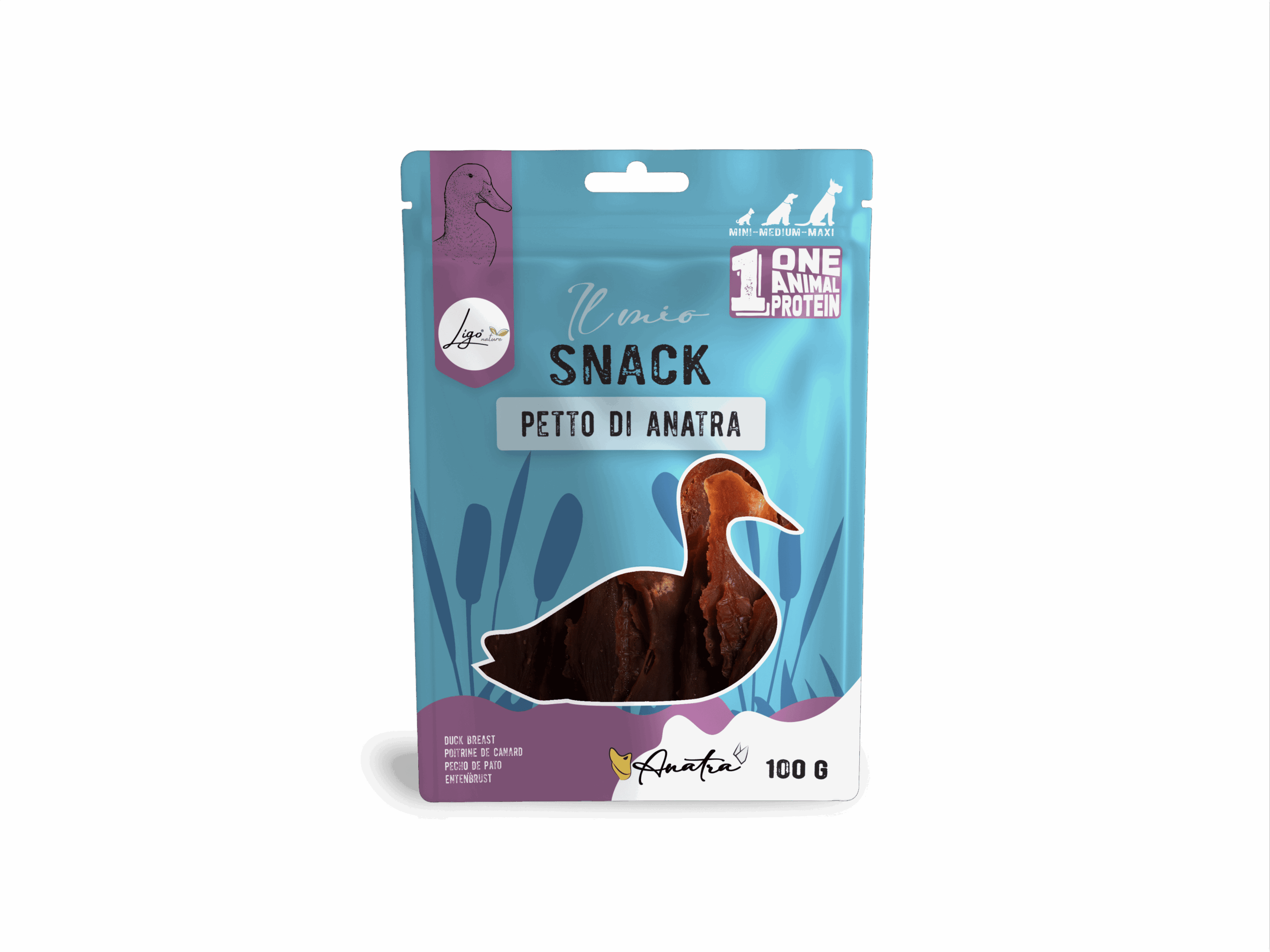 snack petto anatra gatti di Ligo Nature